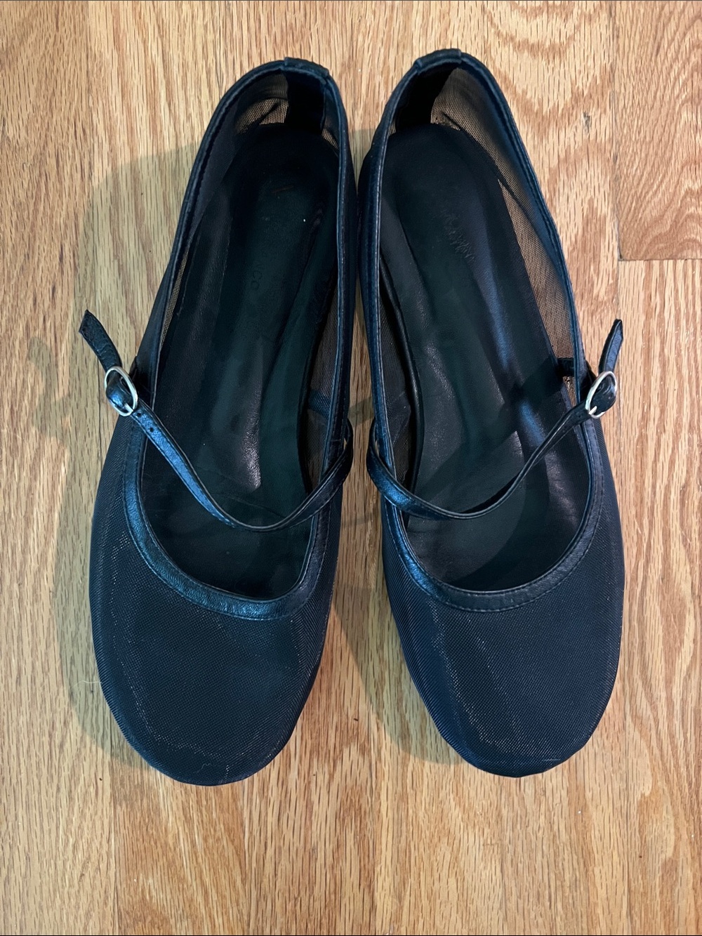 Tony Bianco Black Mary Jane Flats with Buckle Strap